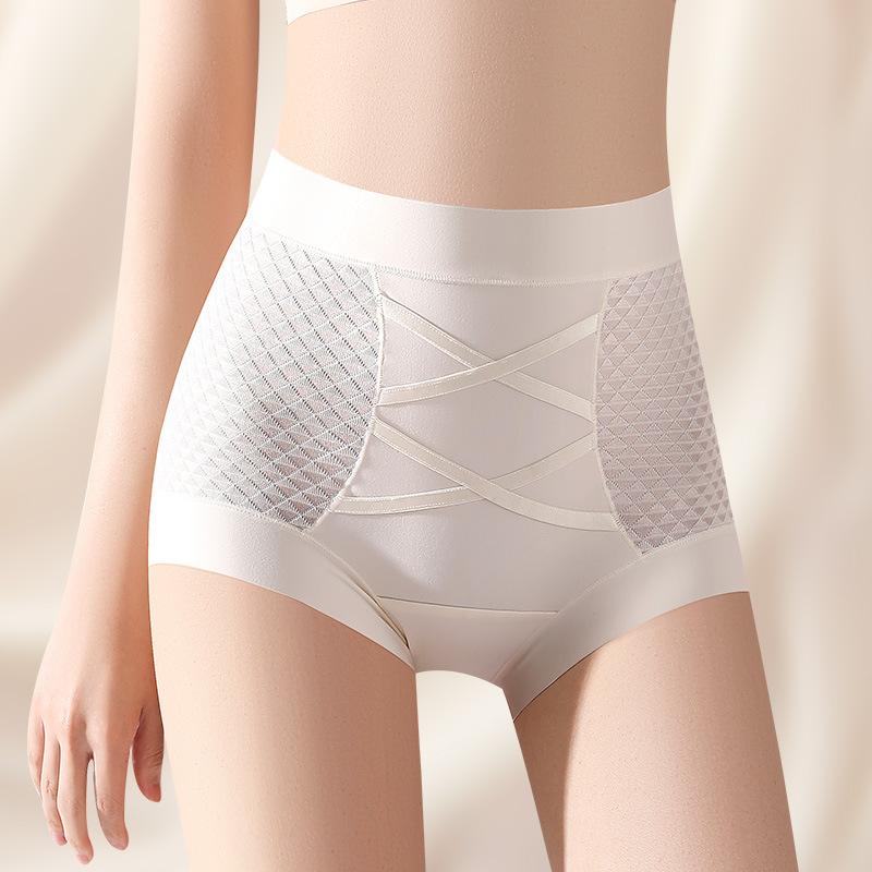 Ladies Spring and Autumn Simple and Comfortable Cotton Crotch Antibacterial Belly Lift Hip Breathable High Waist Briefs