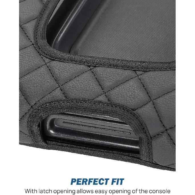 JOYTUTUS Center Console Cover Compatible With Silverado Sierra 2014 2015 2016 2017 2018 Jump Seat, Leather Arm Rest Armrest Cover For Car, Durable