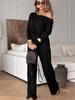 Women's Stylish Pure Black Winter Jumpsuit - Thick and Warm