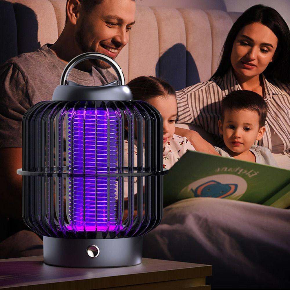 Mute Mosquito Lamp Safety Bug Zapper Trap Lamp Solar Power Mosquito Killer  Emergency