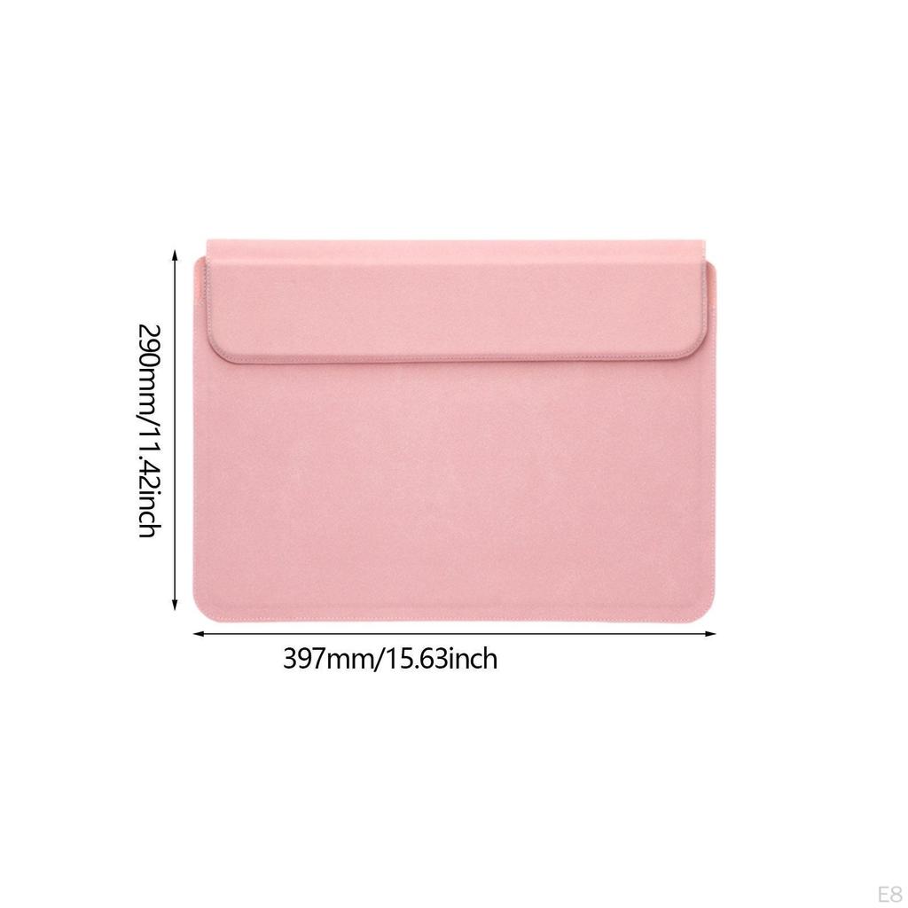Laptop Sleeve 15 16 inch Dust Cover Carrying Case Business Adjustable Stand PU Leather