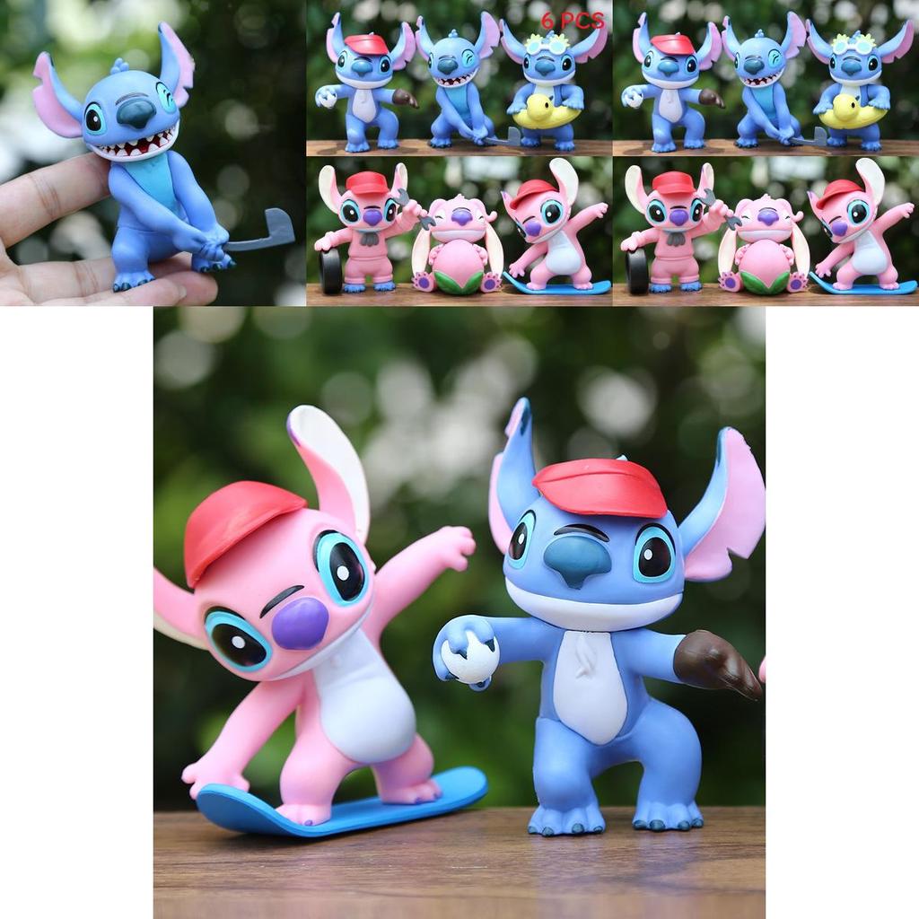 Stitch Collectible Pvc Toy For Home Office Decor Characters Included)