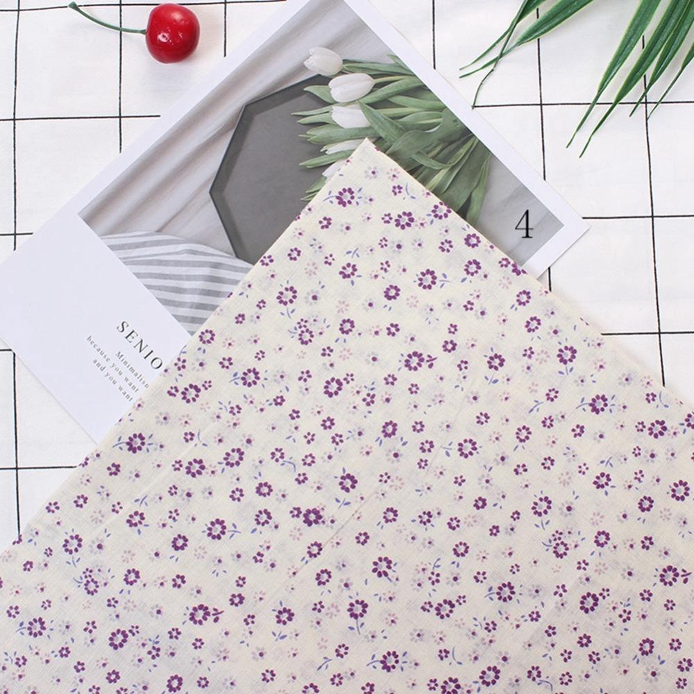 7Pcs 7 assorted styles Floral Cotton Fabric Purple floral pattern Fabric Bundle Quilt making