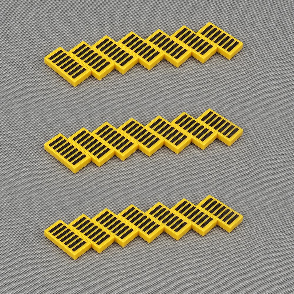MOC 10PCS Printed 3069 Black Grille Long Pattern Building Blocks Floor Board Bricks Particle DIY Toy Children Birthday Xmas Gift