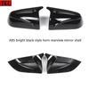 SGD4  For Tesla Model 3 Carbon Fiber Mirror Cover Car Rearview Mirror Housing Black Glossy Finish Modification and Upgrade Body Kit