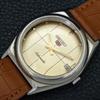 JAPAN VINTAGE SEIKO 5 AUTOMATIC 7025A MENS GOLDEN COLOR DIAL WATCH A701603-5