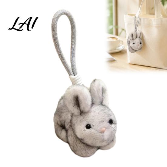 Soft Polyester Fiber Plushie Scented Bunny Plush Keychain Mini Rabbit Stuffed Animal with Fragrance Decorative Hanging Accessory for Backpacks Beads,