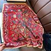 100% Mulberry Silk Plain Crepe Satin Square Scarf High-end Women's Spring, Summer and Autumn Temperament Simple Fashion Silk Scarf Scarf