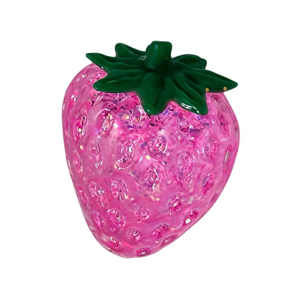 Squishy Aardbei Stressbal Speelgoed Creatieve Aardbei Geen Terugslag Knijp Fidget Speelgoed ASMR Sensorisch Stressverlichtend Speelgoed rood