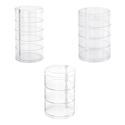 Multilayer Rotating Clear Belt Display Storage Box With 360 Degree Rotation For Easy Access And Organization