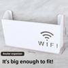 Wall Mount WiFi Router Shelf - ABS Plastic Storage Box with Cable Management, Hanging Organizer for Power Strips & Home Decor