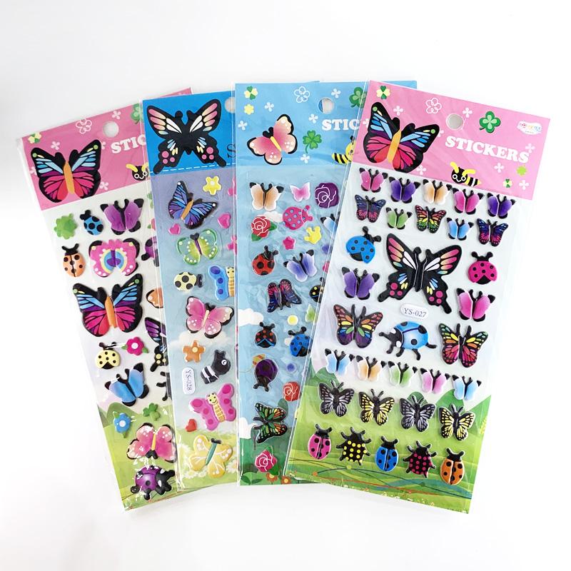 

4 Sheets/Set Marine Life Cartoon Fish Stickers Baby Kids Cute 3D Bubble Puffy Sticker Scrapbook for Boy Girl Bedroom Decoration