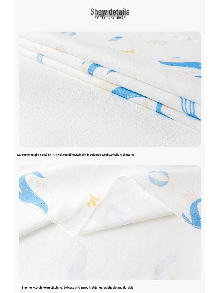 All-Season Cotton Baby Bath Towel & Swaddle Blanket for Newborns (1-3 Months)
