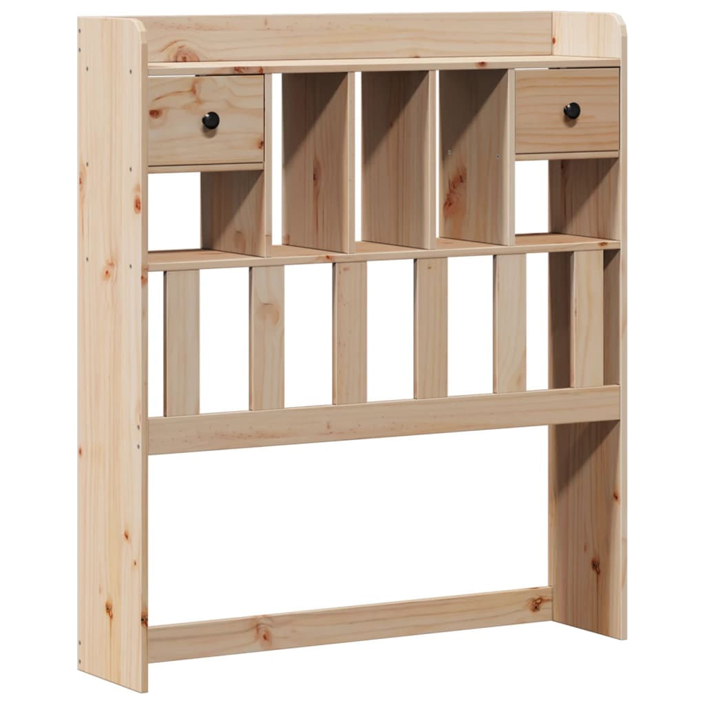 Vidaxl Bed With Shelf, Without Mattress, 90X200 Cm, Pine