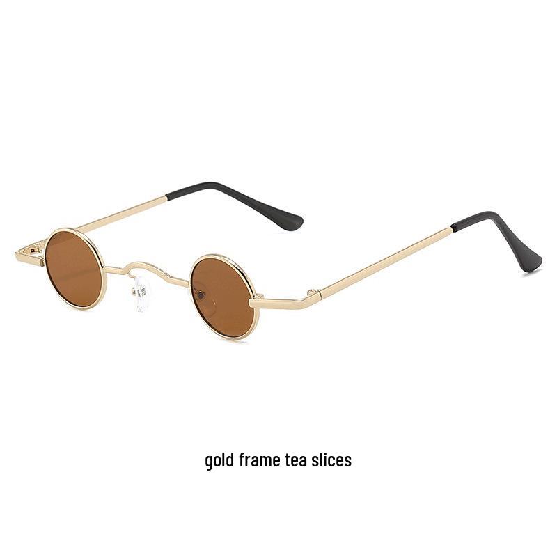 Retro Round Small Frame Mirror Glasses: Hip Hop Street Style Mini Sunglasses