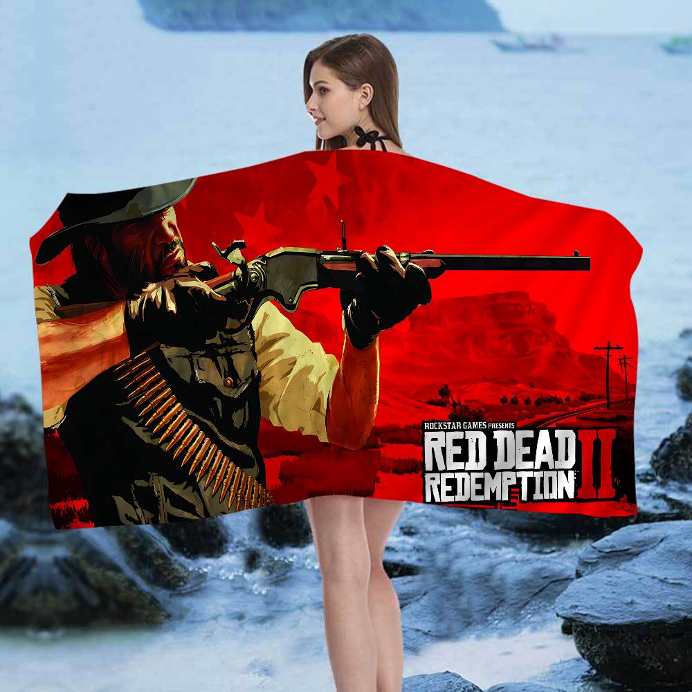Spiel TV-Red-Dead-Redemption Mikrofaserdecke Schnelltrocknende Strandtücher Übergröße Druck Super Saugfähiges Pooltuch Decke