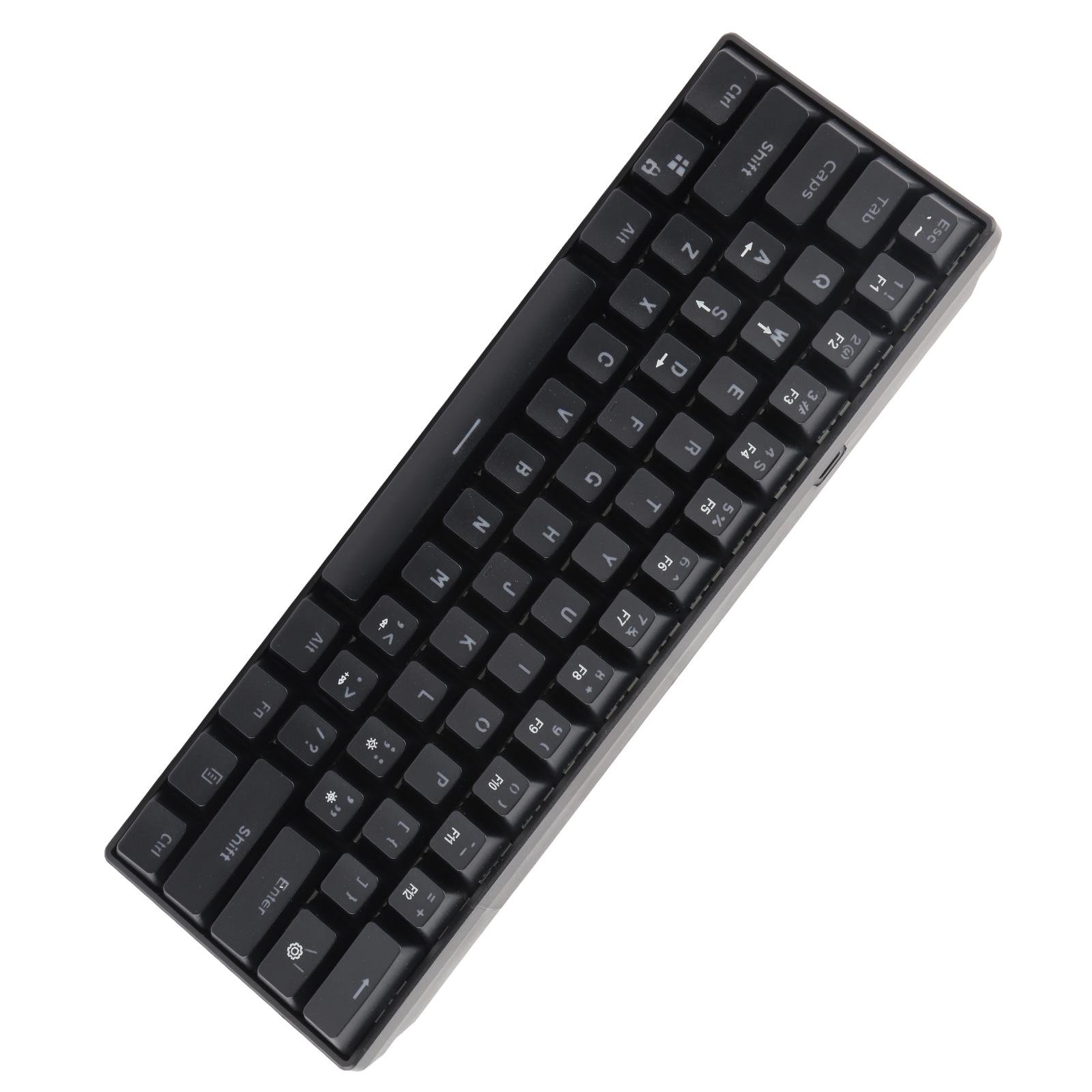 

61 клавишная механическая клавиатура с синим переключателем и RGB-подсветкой, разделение клавиш, проводная игровая клавиатура для