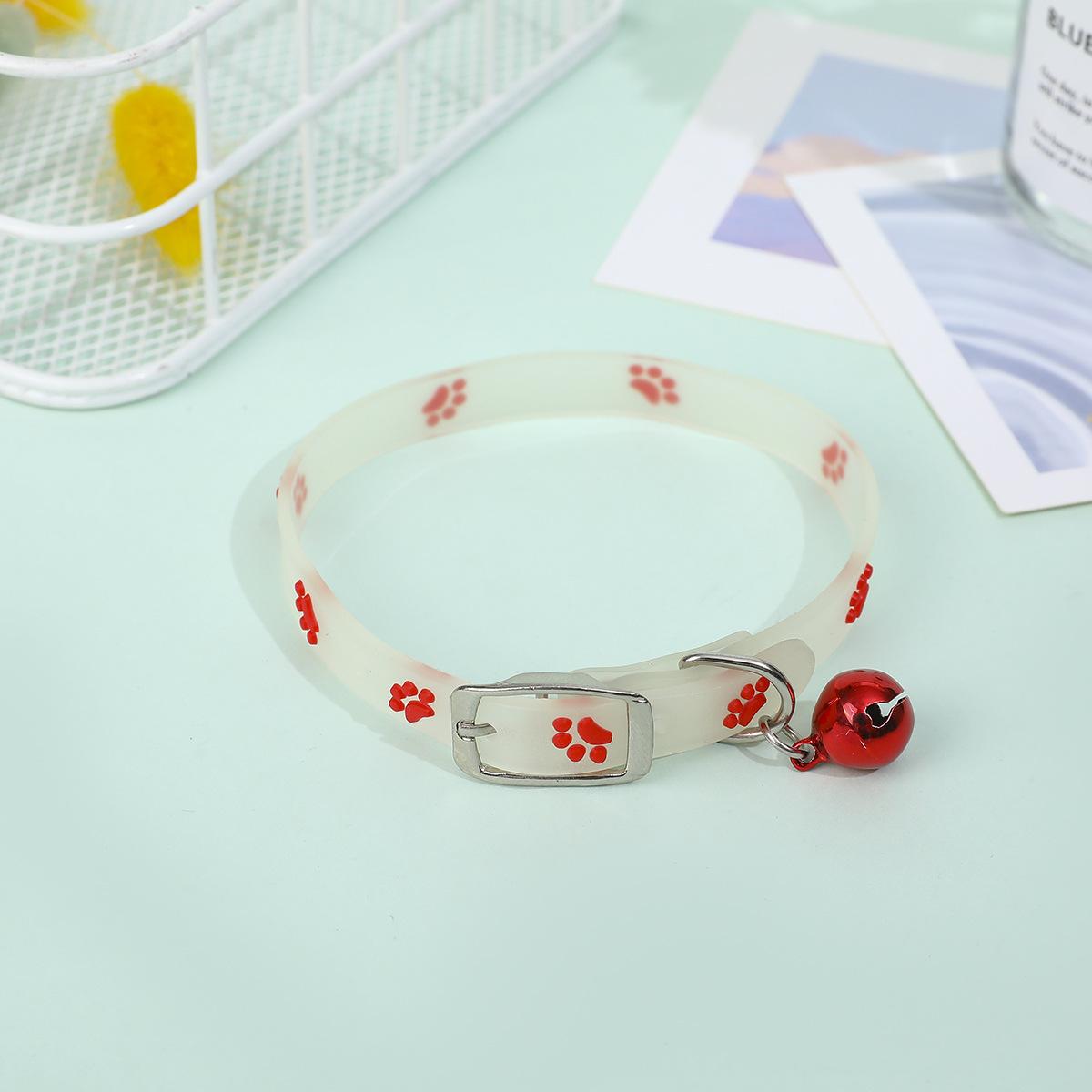 

Светящееся ожерелье с изображением кошки, светящийся ошейник для маленьких собак и кошек, флуоресцентный силиконовый ошейник с защитой от потерь, ошейник-колокольчик для кошек, кольцо на шею, аксессуары для домашних кошек красный