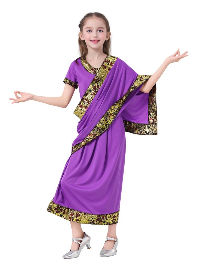 Indian Princess Bollywood Cosplay Costume for Girls - Masquerade & Stage Performance Outfit