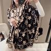 Premium Double-Sided Jacquard Houndstooth Scarf Wrap Women Winter Fall Warm Cotton Blend Shawl 185x70cm