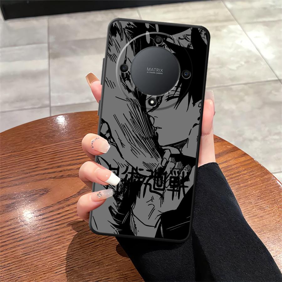 Anime J-uju-tsus Ka-ise-ns Black Soft Phone Cover Case for Honor X6 70 Magic5Lite 200 400 Lite X8 8X X7 X5b 90 X9a