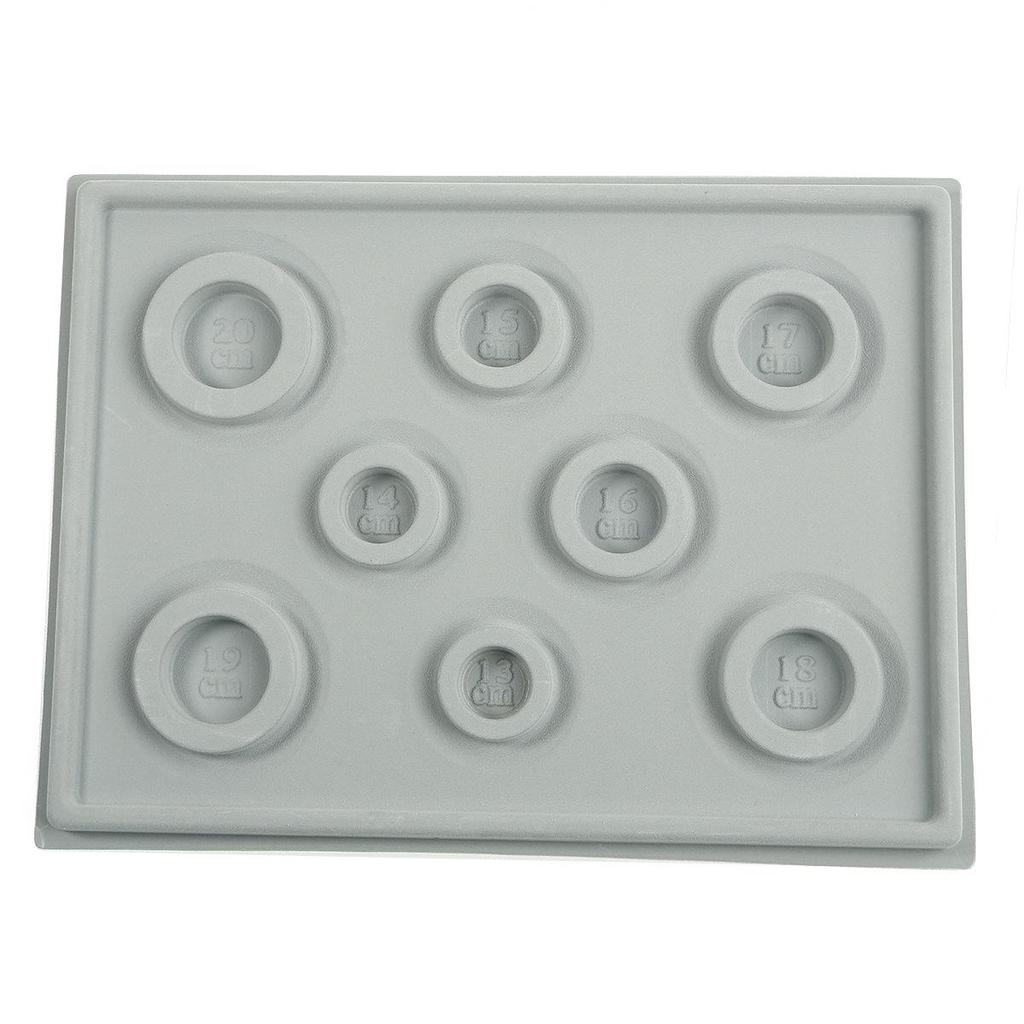 Handmade Flocked Necklace & Bracelet Display Tray with Measuring Scale