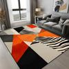 Orange Geometric Carpet for Living Room Modern Luxury Decoration Home Rugs for Bedroom Big Size Non-slip Easy Cleaning Floor Mat