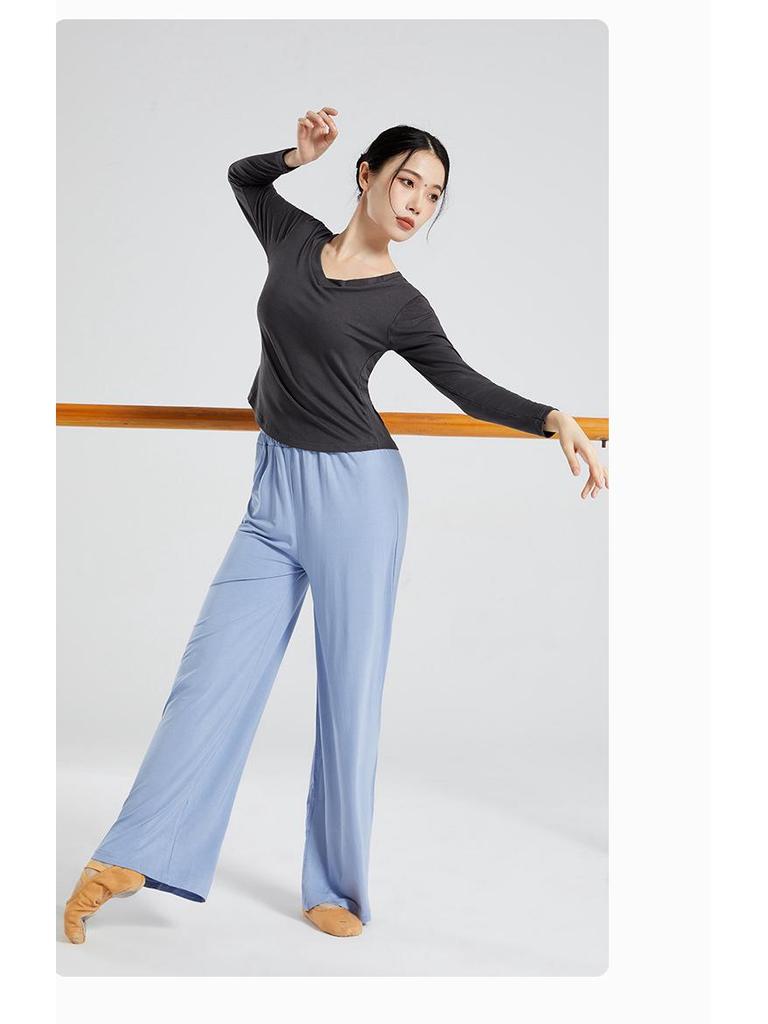 Modal Cloud High Waist Wide Leg Tanz- & Yogahose - Elastischer Drapierfall für Moderne & Klassische Stile