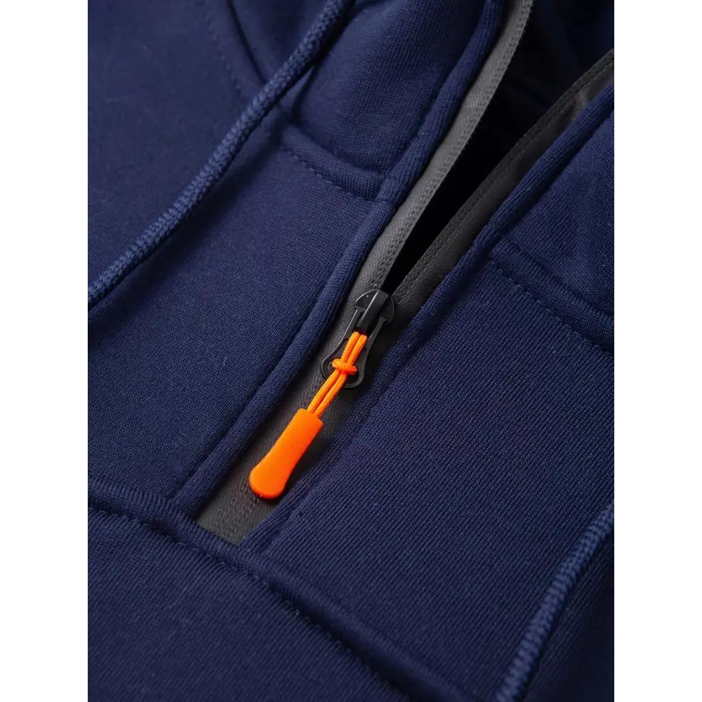 Frühlings- und Herbst Herren Lockerer Hoodie Hoodie Halbreißverschluss Pullover Herren Sport- und Freizeit-Hoodie