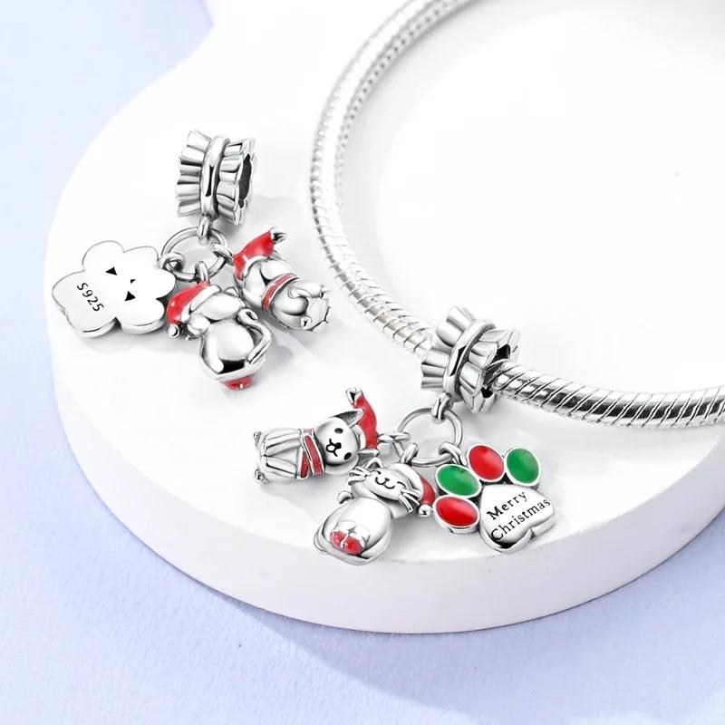 Copperchristmas Gifts Charms Snow Housebeads Christmas Collection Fit Original Bracelet Diy Jewelry Gifts For Women