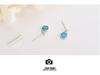 S925 Silver Turquoise Earrings - Simple Korean Style, Retro Design for Women