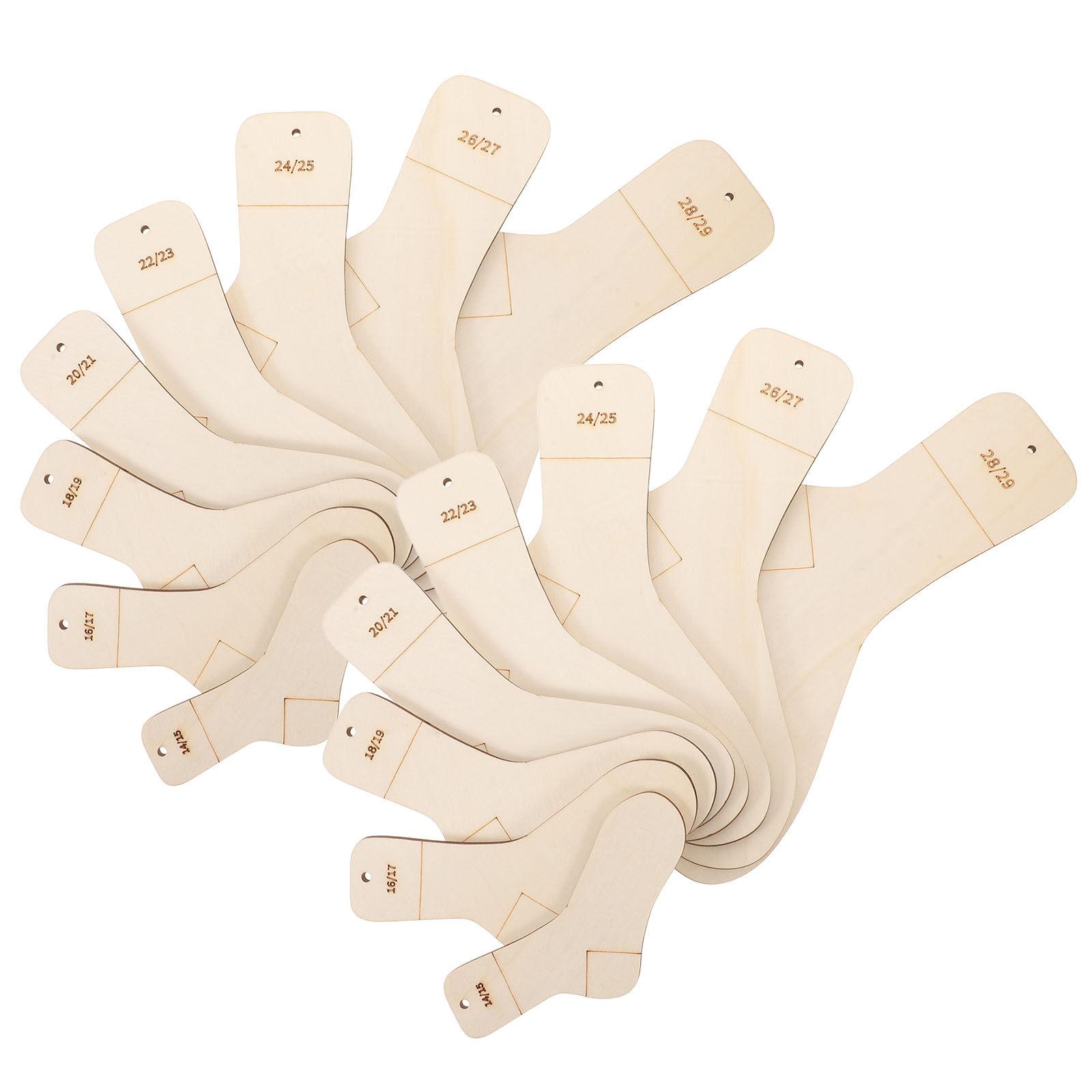 

16Pcs Wood Sock Stretchers for Knitting Crochet Sock Blocking Molds Natural Material Smooth Surface Versatile Yarn Compatibility