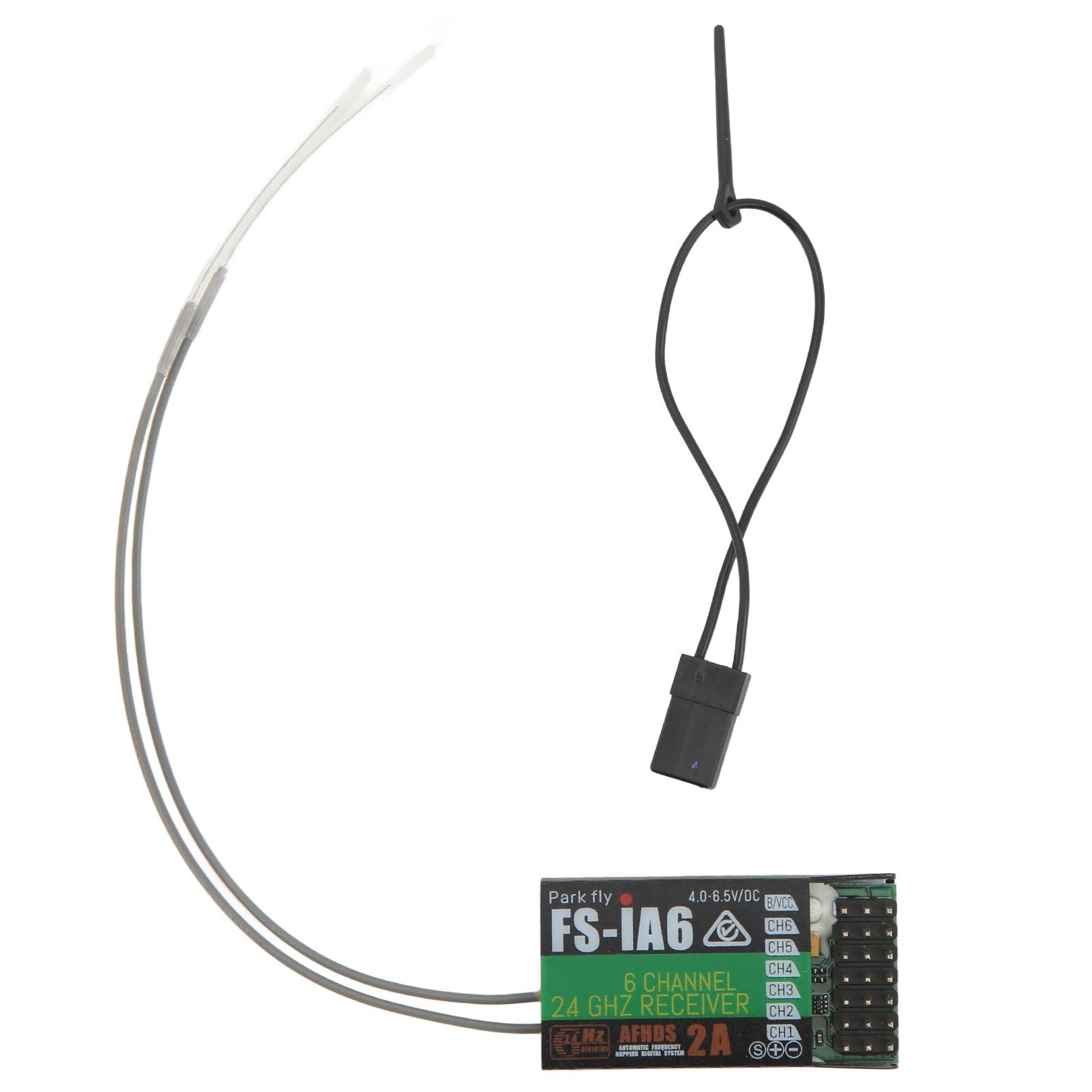 

FS IA6 RC Receiver 2.4GHz 6 Channels with Dual Antenna RC Radio System Part for GT2E GT2F GT2G