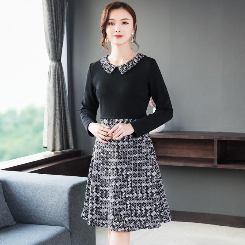 2023 Fall/Winter Slimming Waist Dress for Plus Size Women
