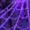 Glow Halloween Spider Web Lights Waterproof Scary Giant Spider Luminous Halloween Spider  Bar