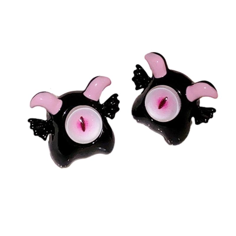 Cute Monsters Eyeball Necklace Earring Collar Chain with Sweet Playful Monsters Charm Choker Necklace Dopamine Jewelry 1