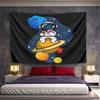 Astronaut Eating Donut On Saturn Pattern Wall Hanging Tapestry Decorative Tapestry Home Decor for Bedroom and Living Room