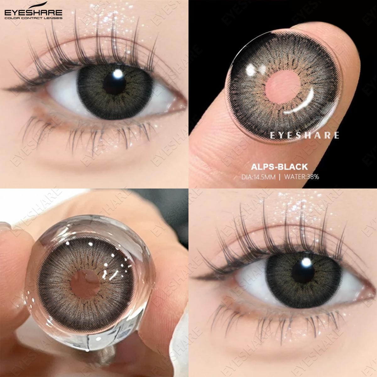 

Eyeshare Цветные контактные линзы Новые светло-коричневые натуральные контактные линзы Розовые кофейные цветные контактные линзы Фиолетово-серые линзы 1 пара