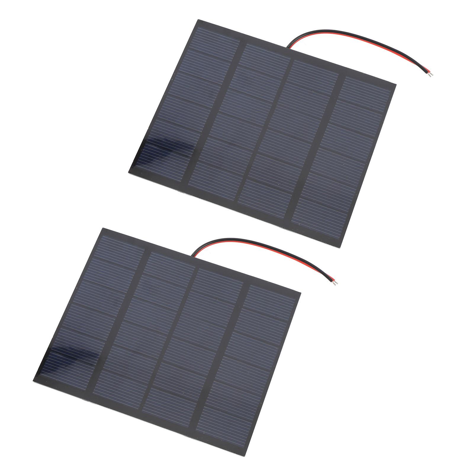 

2PCS 1.5W 6V Small Solar Panels Monocrystalline Silicon DIY Solar Charging Panel for Phone Tablet Camera Flashlight