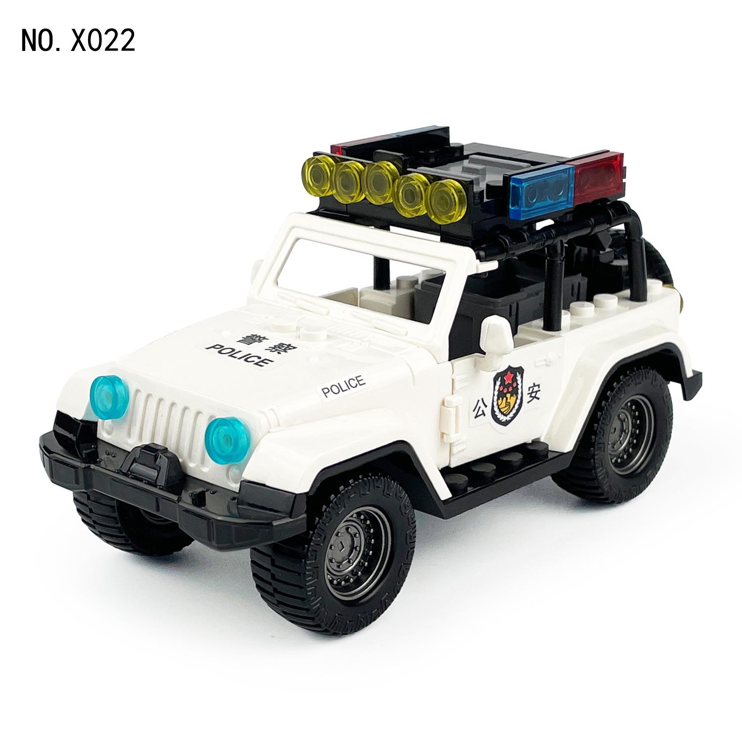 

Городская серия китайской полиции общественной безопасности, патрульной машины, строительные блоки, сборка детских строительных блоков, игрушки