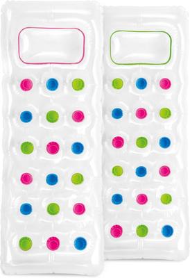 intex Inflatable Float Mat with 18 Pockets Santana Lounge Cannot Be Japanese (Intex) - [Color/Pattern Specified] [Genuine Product]