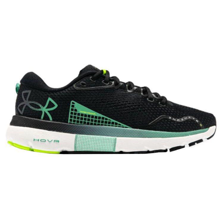 Under Armour HOVR Infinite 5 Black Green Breeze Men Sneakers White 3026545-002