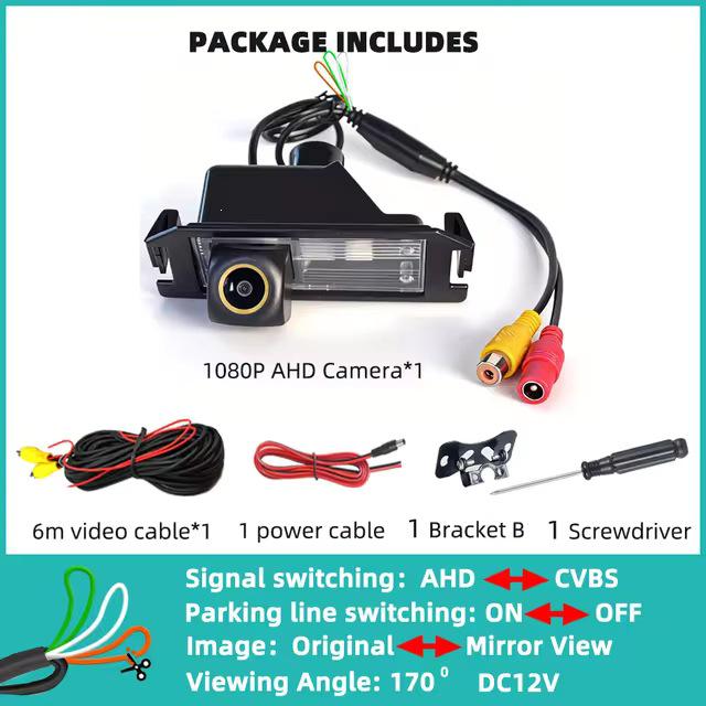 Kia/Hyundai Compatible 170° AHD 1080P/720P Reverse Parking Camera for Enhanced Safety