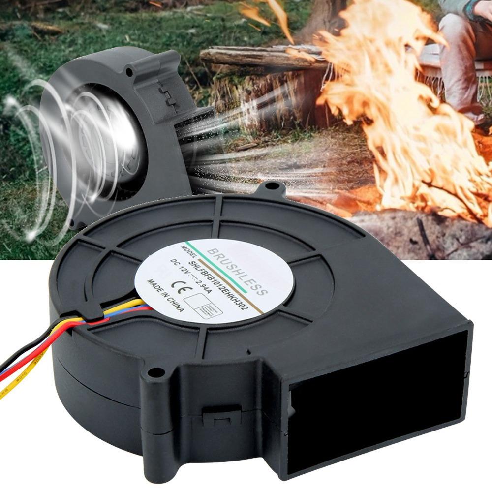 Black Centrifugal Blower High Speed BBQ Blower Fan Speed Control Turbo Blower Fan  Air Supply