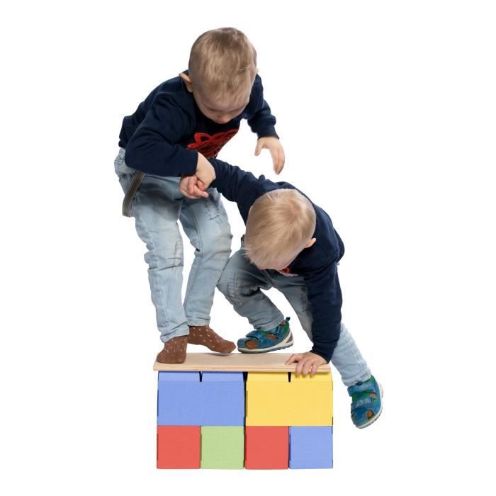 Blocs de construction - gigi - 200xxl - 80 grands blocs - multicolore - pour enfants à partir de 3 ans