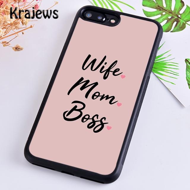 

Мягкий чехол Krajews Wife Mom Boss для iPhone 14 5s 6s 7 8 plus X XR XS 11 12 13 pro max Samsung Galaxy S21 S22 ultra Samsung S22ultra