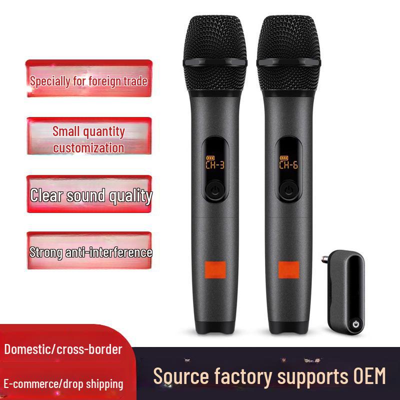 WirelessMICAM UHF Dual Handheld Wireless Microphone for Cross-Border Trade