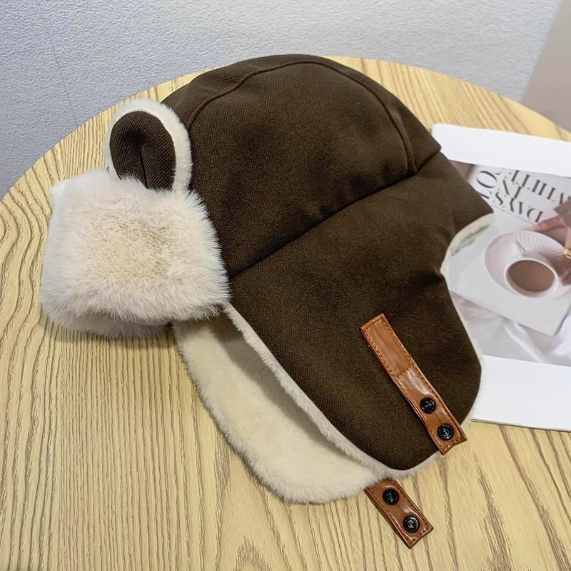 Hat female winter cute ears plush warm thickened student winter riding warm artifact
