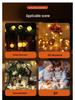 Solar-Powered Bubble Ball Stake Lights - Outdoor Waterproof Lawn and Courtyard Decor String Lights.