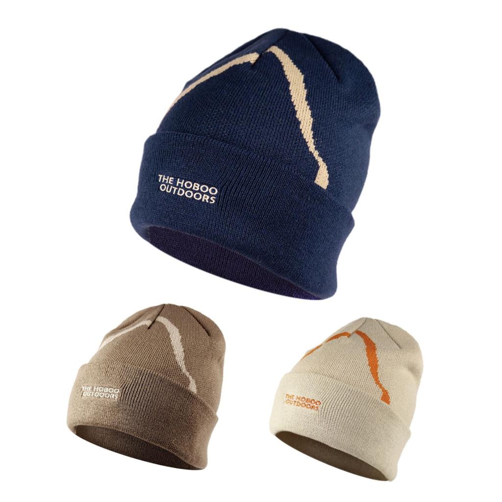 Outdoor Mountaineering Warm and Cold Jacquard Wool Hat Women's Knitted Hat Men's Ear Protection Hat Cold Hat New Winter